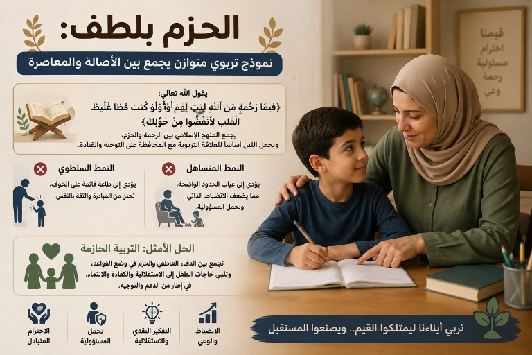 الحزم بلطف: نموذج تربوي متوازن يجمع بين الأصالة والمعاصرة