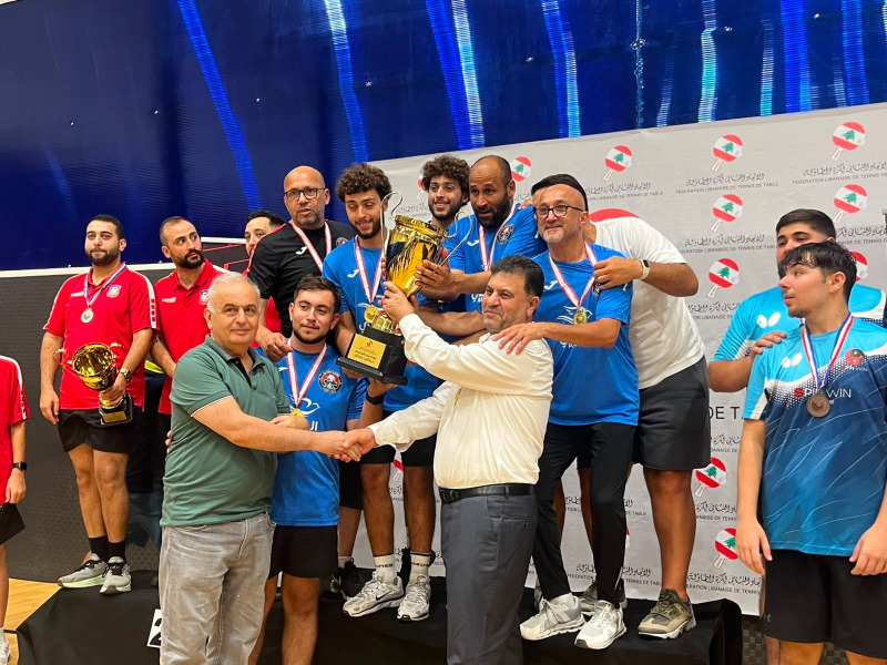 الأهلي صيدا بطلاً للبنان في كرة الطاولة للرجال للمرة الرابعة على التوالي