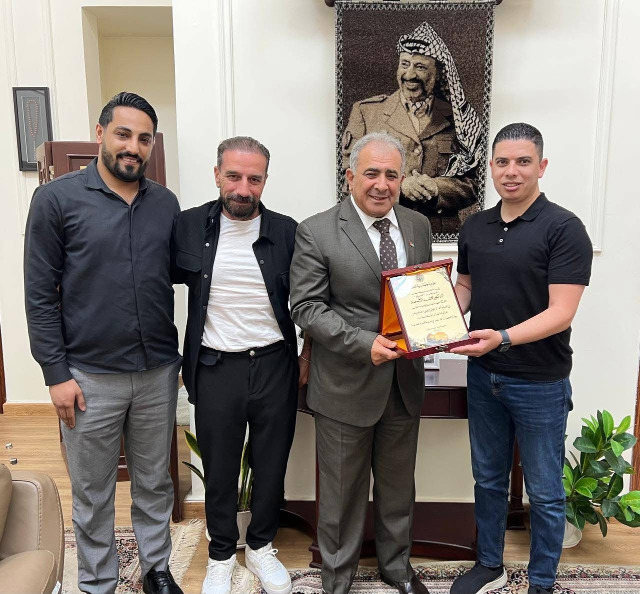 السفير الاسعد يستقبل رئيس الاتحاد العام لطلبة فلسطين وسيم الجمل