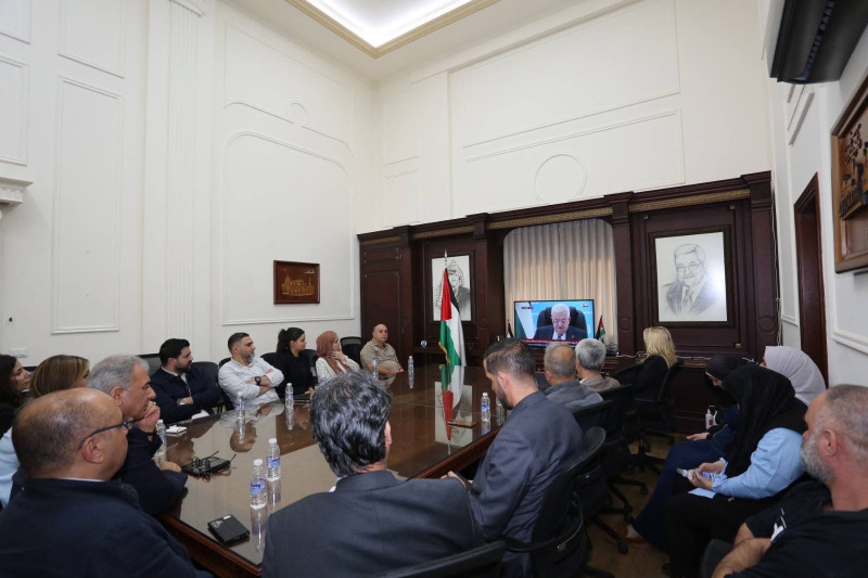 سفارة  دولة فلسطين في لبنان تتابع كلمة الرئيس محمود عباس أمام الجمعية العامة للأمم المتحدة