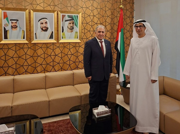 السفير الأسعد يلتقي السفير الاماراتي في لبنان الكعبي