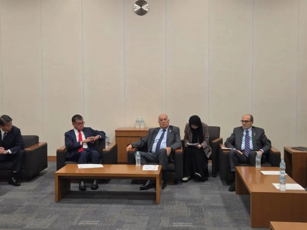 الرجوب يدعو برلمانيين يابانيين إلى الضغط للاعتراف بدولة فلسطين