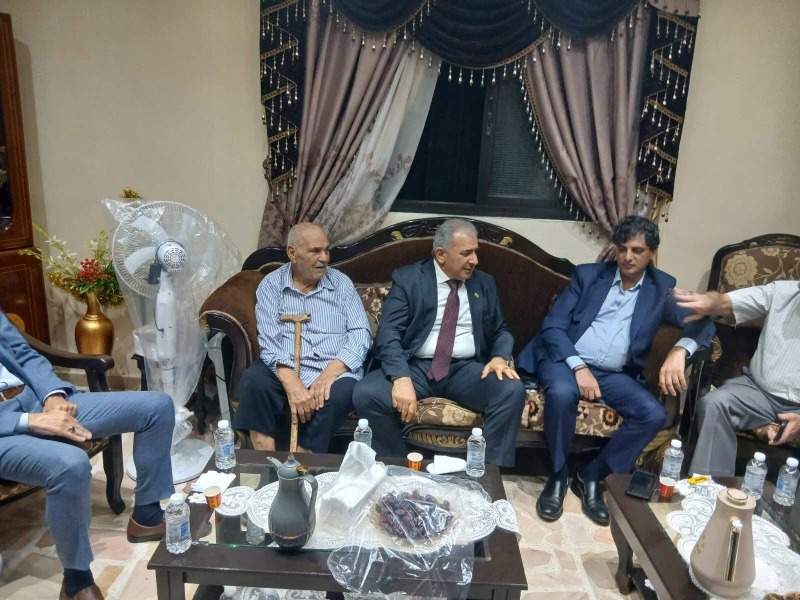 بتوجيهات من الرئيس عباس: السفير الاسعد يعزي عائلتي مبدى والطيار في مخيم نهر البارد