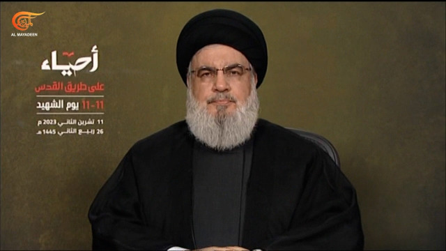 السيد نصر الله: الكلام للميدان ... وإذا أراد الأميركي وقف العمليات ضده عليه وقف العدوان على غزة