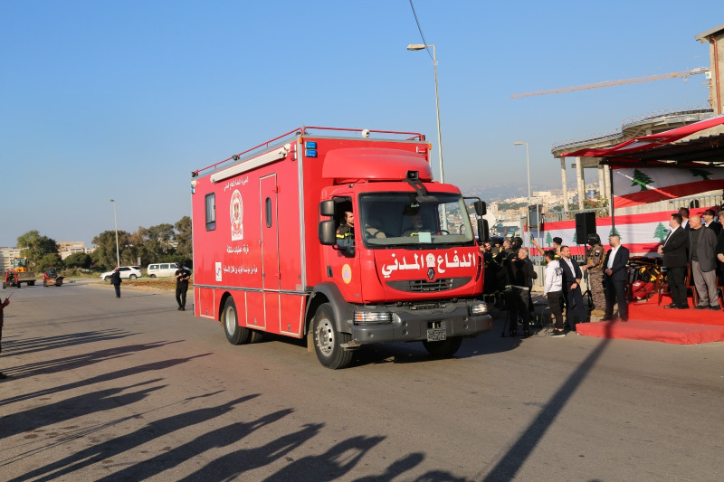 احتفال في مارينا الضبية بمناسبة اليوم العالمي للدفاع المدني