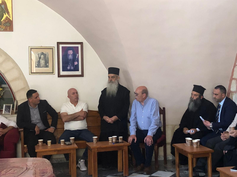 د. خوري خلال زيارته لدير مار سابا: نعمل مع كافة مؤسسات الدولة للحفاظ على هذا الإرث الوطني الفلسطيني التاريخي