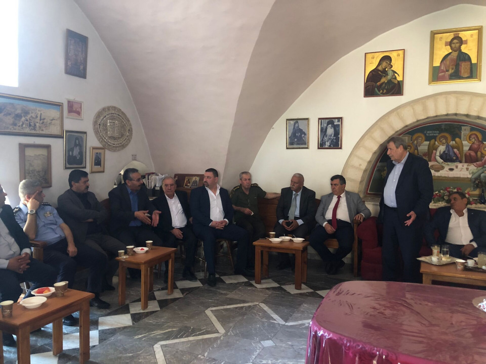 د. خوري خلال زيارته لدير مار سابا: نعمل مع كافة مؤسسات الدولة للحفاظ على هذا الإرث الوطني الفلسطيني التاريخي