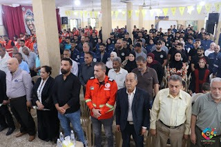 المؤسسات الحركية في منطقة صور تكرم فرق وحدة الاسعاف والطوارئ وافواج الاطفاء الفلسطينية في الجنوب بمناسبة ذكرى النكبة