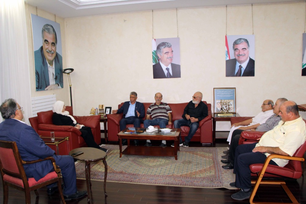 بهية الحريري تلتقي وفوداً من حركة فتح وجبهة النضال الشعبي واتحاد عمال فلسطين وجمعية الصداقة الإيطالية-العربية