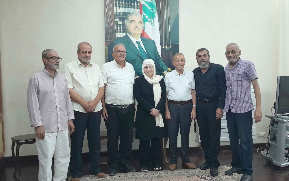 بهية الحريري تلتقي وفوداً من حركة فتح وجبهة النضال الشعبي واتحاد عمال فلسطين وجمعية الصداقة الإيطالية-العربية