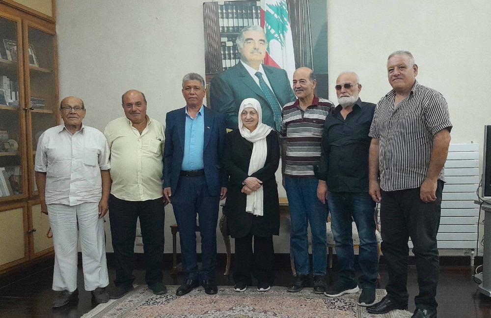 بهية الحريري تلتقي وفوداً من حركة فتح وجبهة النضال الشعبي واتحاد عمال فلسطين وجمعية الصداقة الإيطالية-العربية