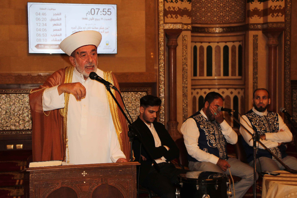 المفتي سوسان رعى احتفالاً لـ"مجمع مسجد الحاج بهاء الدين الحريري" بذكرى المولد النبوي