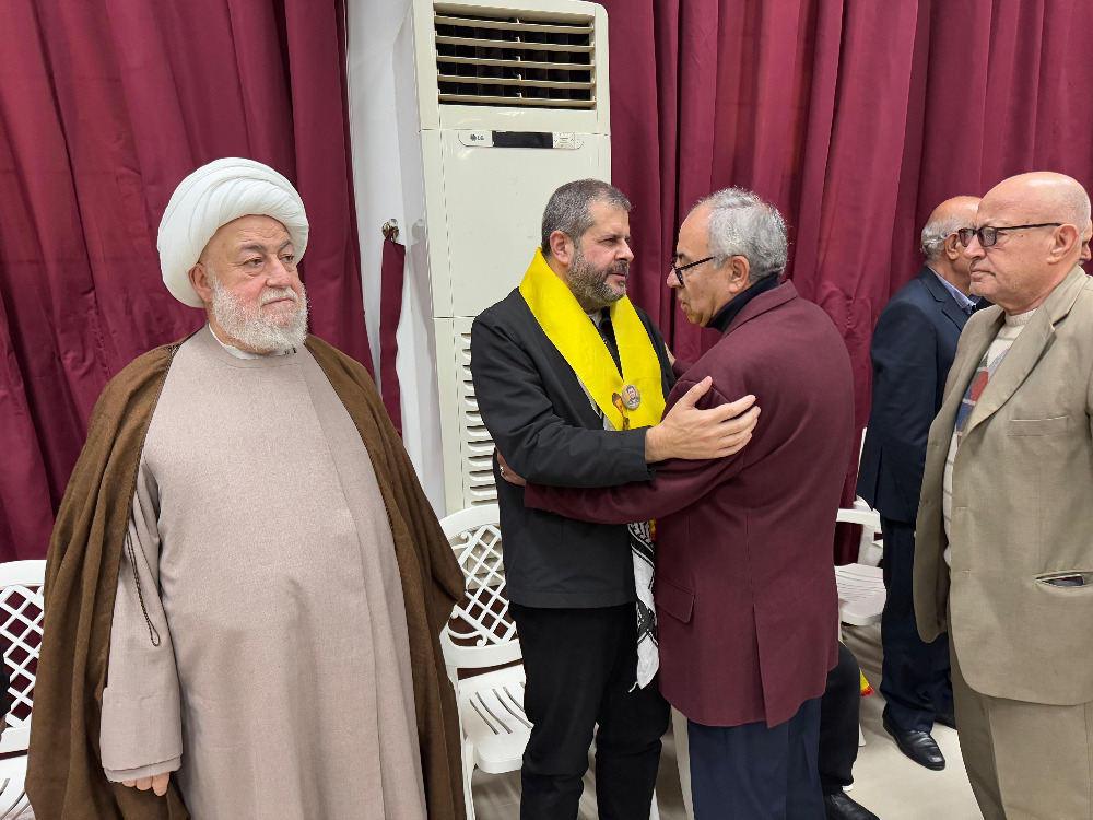 "الحزب" وعائلة الشهيد هادي ضاهر تقبلوا التبريكات بشهادته في صيدا