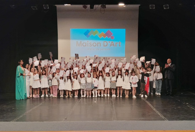 80 طفلًا يبدعون في المعرض السنوي الـ17 لـ 'Maison D’Art' بتراث لبنان وفلسطين
