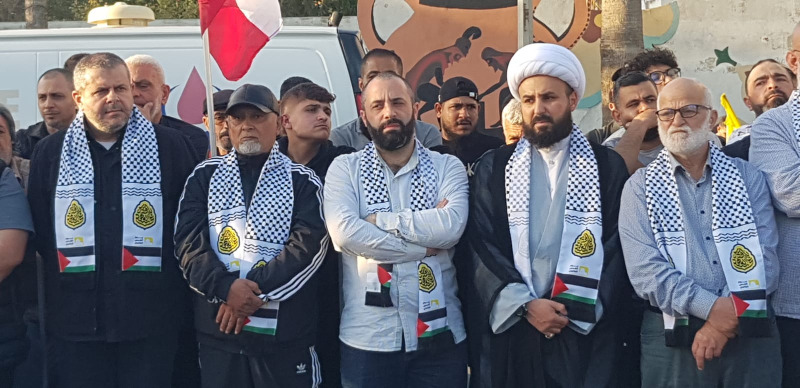 "الحزب" ينظم وقفة غضب حاشدة في صيدا نصرة للشعب الفلسطيني ومقاومته في غزة