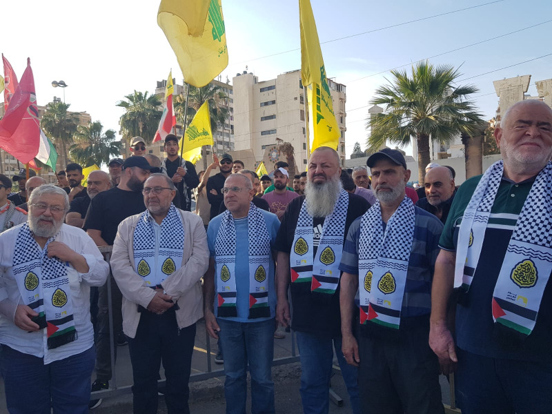 "الحزب" ينظم وقفة غضب حاشدة في صيدا نصرة للشعب الفلسطيني ومقاومته في غزة