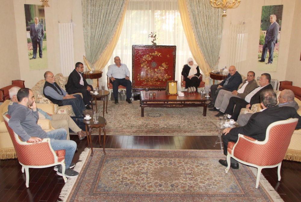 بهية الحريري التقت وفداً من لجنة المتابعة المركزية للجان الشعبية الفلسطينية