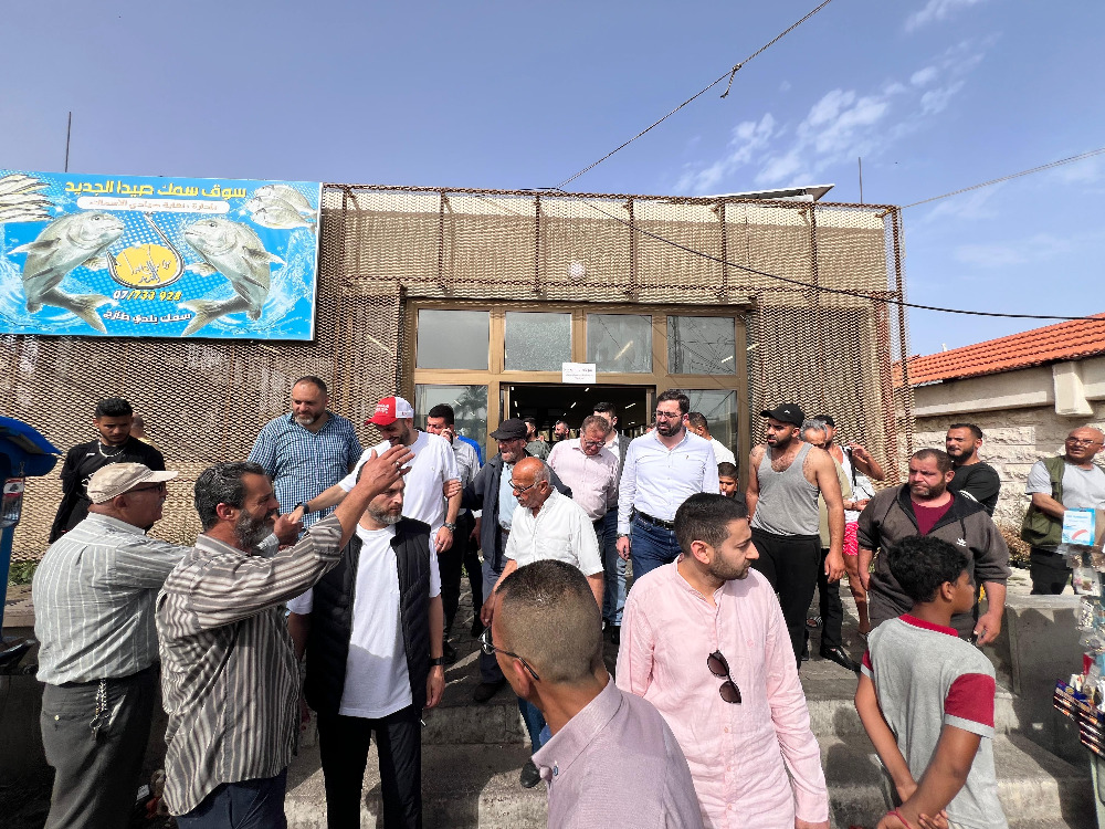 عمر مرجان يزور ميرة السمك والمدن الصناعية في صيدا والغازية
