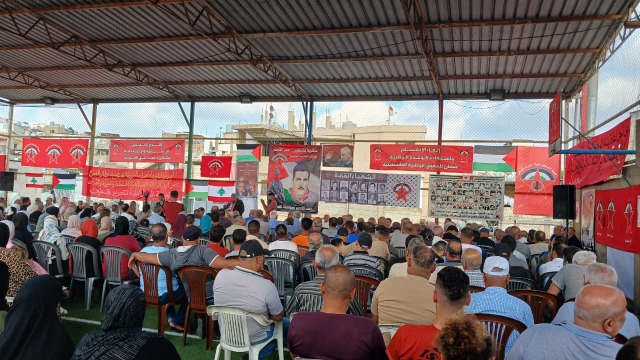 مهرجان سياسي وجماهيري كبير في مخيم البرج الشمالي إحياءً لليوم الوطني لشهداء الجبهة الديمقراطية