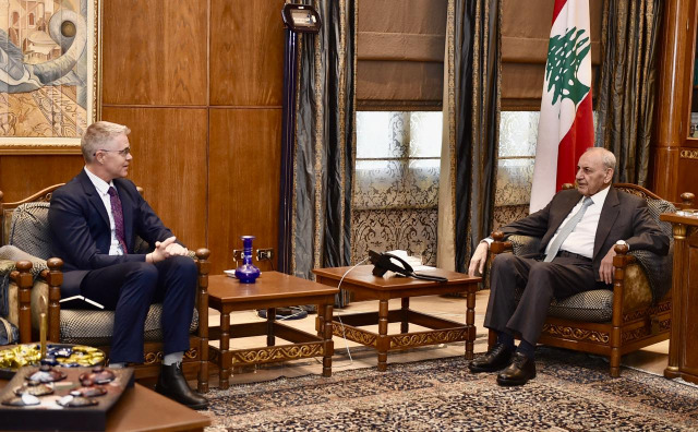الرئيس بري يتابع مع فليتشر وريزا التطورات وأزمة النازحين ويلتقي السفير الاسترالي الجديد