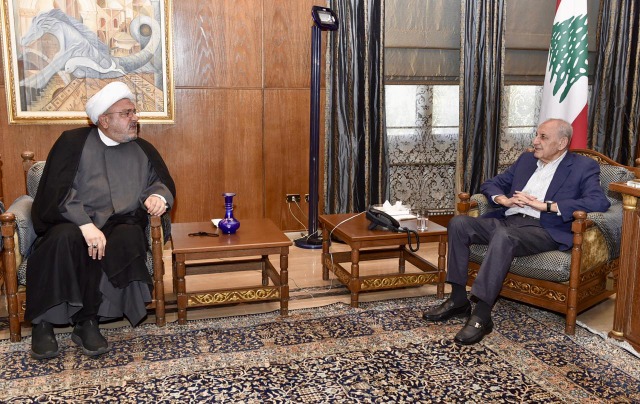 الرئيس بري يستقبل وزير الاعلام والقاضي كنعان
