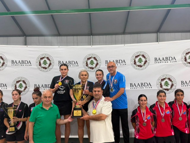 "الأهلي صيدا" يتربع على عرش بطولة لبنان بكرة الطاولة بإحرازه لقباً ثانٍياً للسيدات بعد رابعٍ للرجال