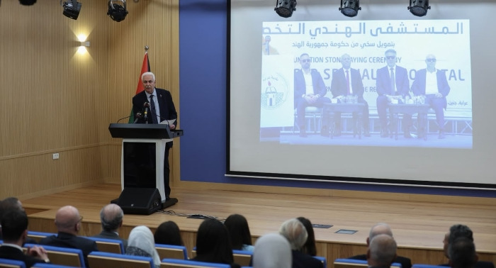 عساف ممثلاً الرئيس عباس في وضع حجر الأساس للمستشفى الهندي التخصصي في عرابة: شعبنا يريد السلام ويسعى من أجله