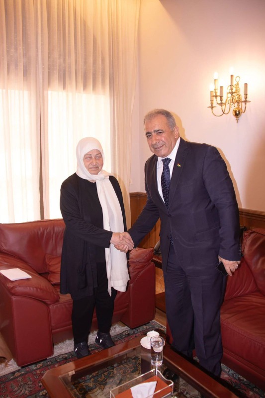بهية الحريري تبحث  والسفير الأسعد العلاقات اللبنانية - الفلسطينية