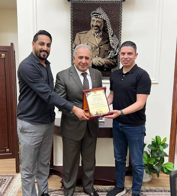 السفير الاسعد يستقبل رئيس الاتحاد العام لطلبة فلسطين وسيم الجمل