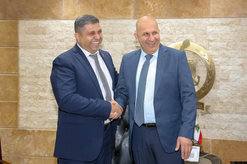 السفير الأسعد واللواء ثوابتة يزوران المدير العام لـ"الدفاع المدني اللبناني"