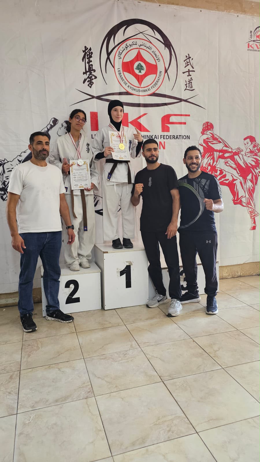 نادي Move Sporting Center يحصد المراكز الأولى في بطولة محافظتي الجنوب والنبطية للكيوشنكاي