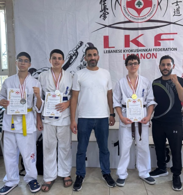 نادي Move Sporting Center يحصد المراكز الأولى في بطولة محافظتي الجنوب والنبطية للكيوشنكاي