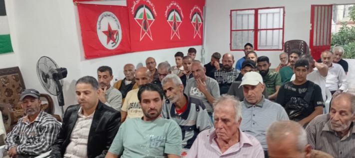 قطاع العمال في "الجبهة الديمقراطية" يبحث تحديات المزارعين الفلسطينيين في مخيم الرشيدية