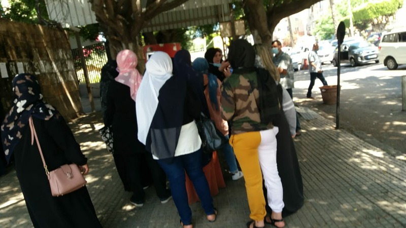 إعتصام ‏لأمهات ‏طلاب ‏مدرسة ‏الاصلاح ‏قرب ‏سراي ‏صيدا