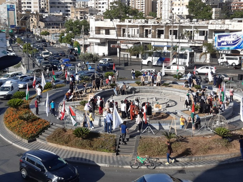 ألوانُ القُدس في مرسمٍ فنيّ لكشافة الامام المهدي بساحة النجمة في صيدا