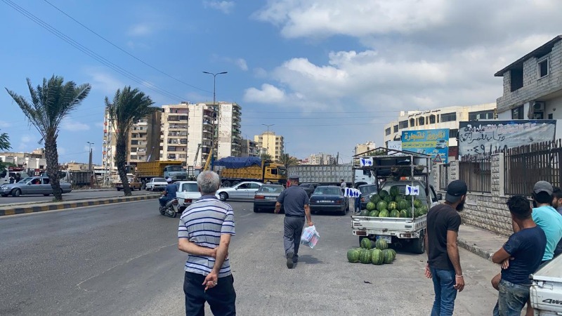 قطع طريق مفرق المنكوبين
