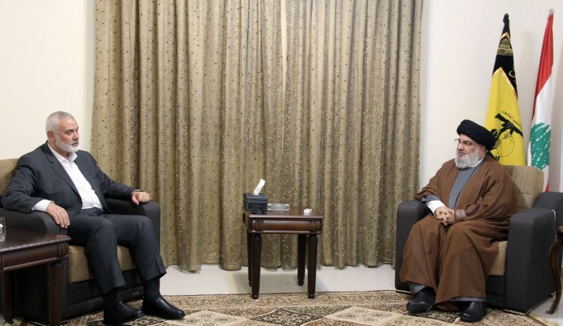 الأمين العام لـ"حزب الله" السيد حسن نصرالله يستقبل رئيس المكتب ‏السياسي لحركة "حماس" إسماعيل هنية