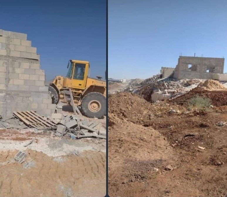 الاحتلال يهدم منزلا قيد الانشاء في بروقين غرب سلفيت