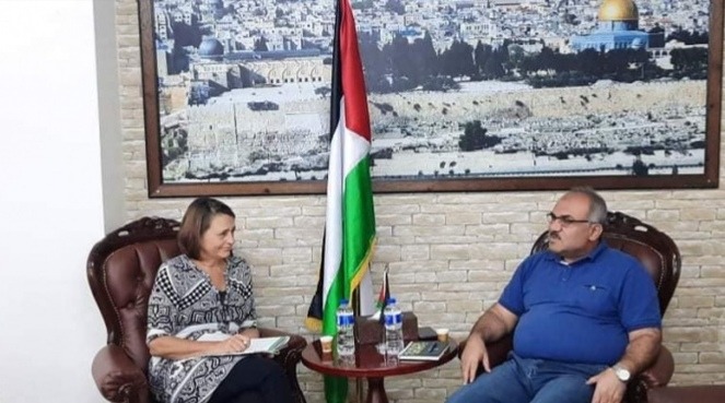 سرحان يلتقي منسقة الشؤون الإنسانية في الأمم المتحدة ويناقش معها الأوضاع الإنسانية وإعمار غزة