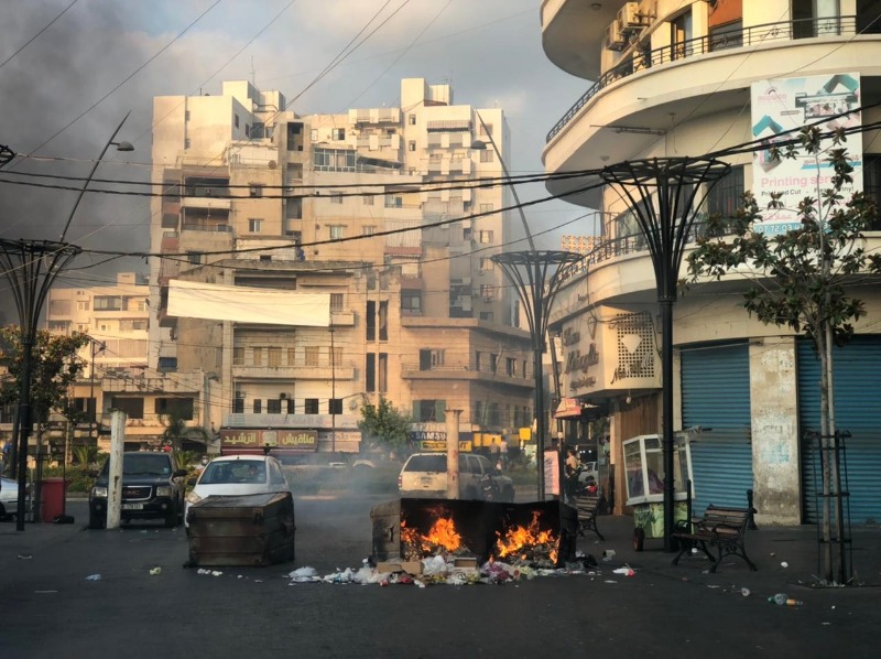 محتجون قطعوا عددا من الطرقات في صيدا