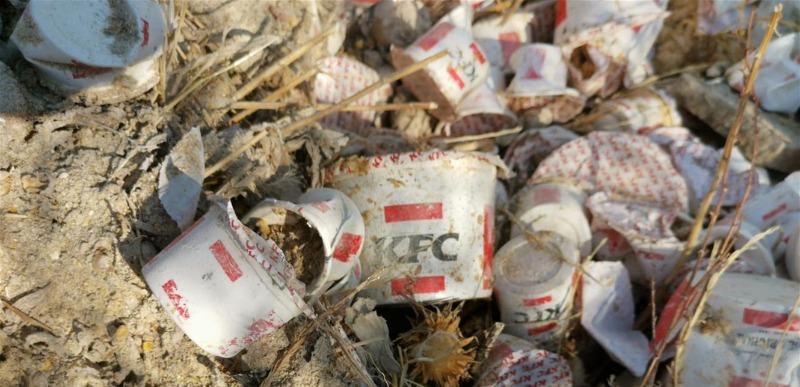 مخلفات الـKFC على ضفاف نهر الليطاني