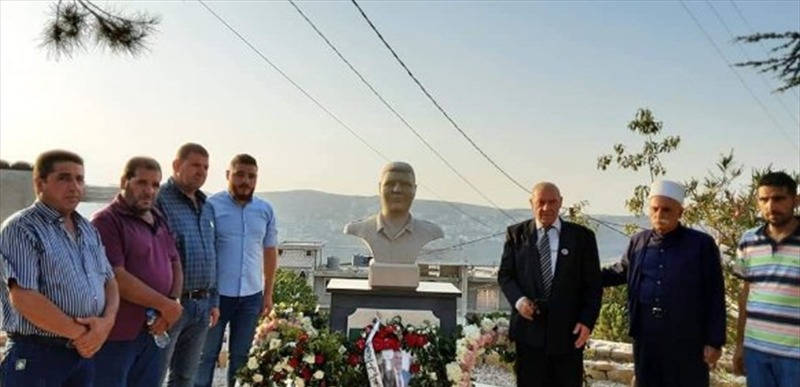 نصب تذكاري لشهيد تفجير المرفأ المعاون شيا في بدغان