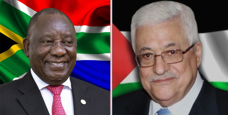 الرئيس عباس يجري اتصالا هاتفيا مع رئيس جمهورية جنوب افريقيا