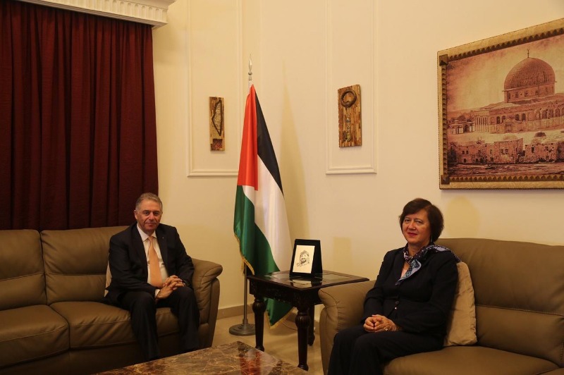 السفير دبور يستقبل المنسقة الخاصة للأمم المتحدة في لبنان