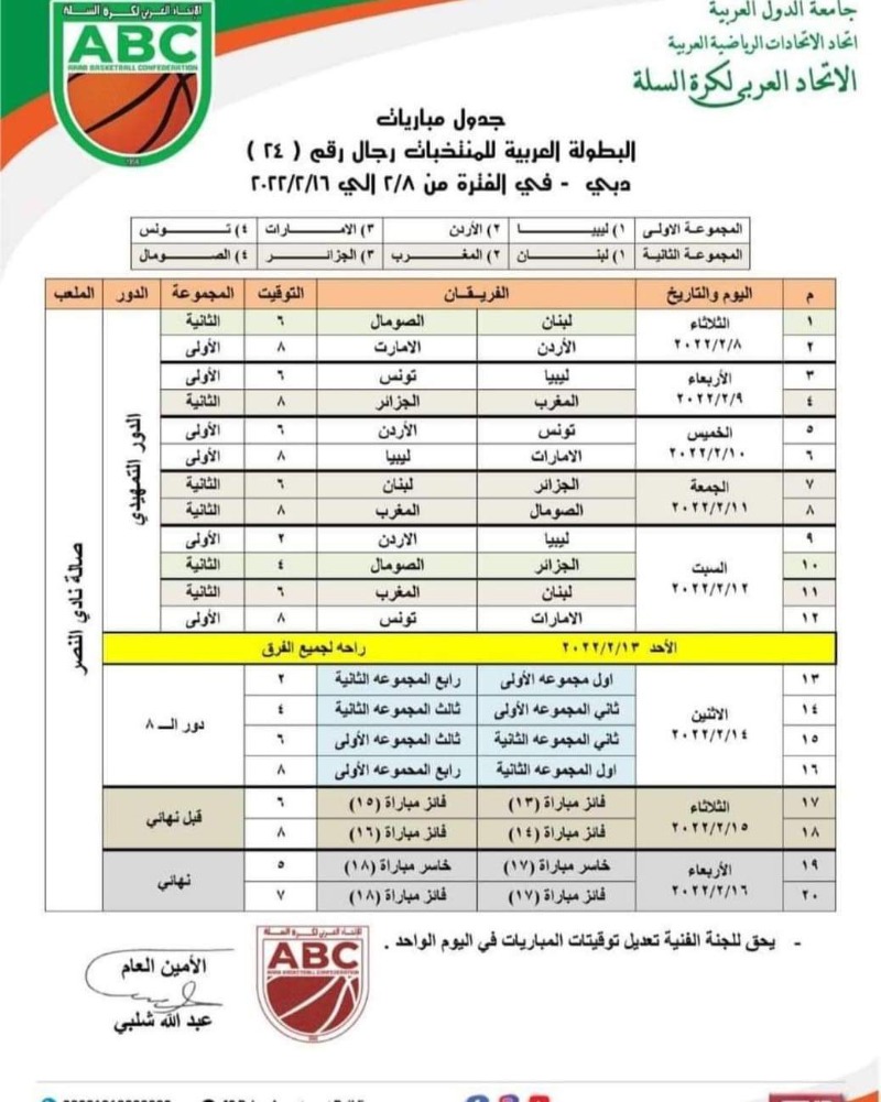 بعد انسحاب المنتخب السوري، إليكم الجدول الجديد لمباريات بطولة العرب!