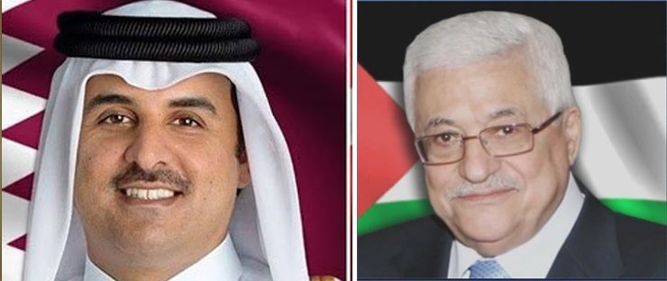 اتصال هاتفي بين الرئيس عباس وأمير قطر