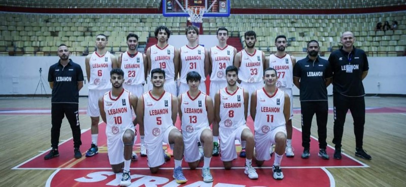 فوز لبنان على فلسطين في بطولة غرب آسيا للشباب بكرة السلة