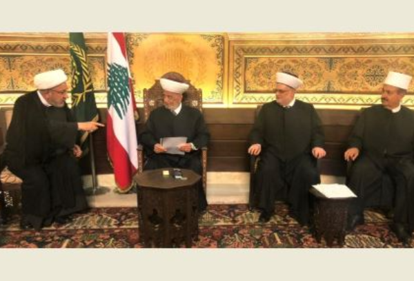 المفتي دريان التقى رؤساء المحاكم الشرعية ووفد هيئة العلماء المسلمين
