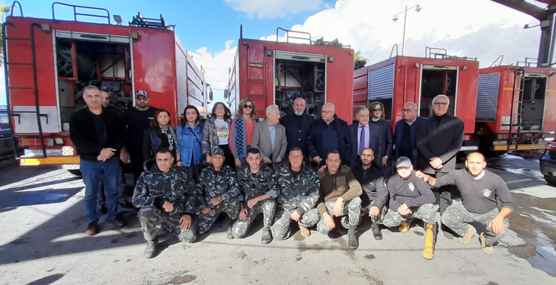 "روتاري صيدا" بالتعاون مع " C.G.Fund Lebanon " دشن مشروع تجهيز مركز إطفاء بلدية صيدا بالطاقة الشمسية