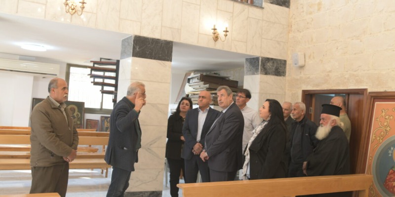 الرئاسية العليا لشؤون الكنائس في فلسطين تلتقي رعاة كنائس الزبابدة وتتفقد مشاريعها في البلدة